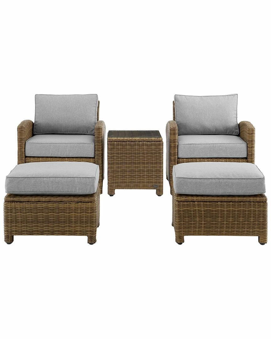 Crosley Bradenton 5Pc Outdoor Wicker Chair Set Home Seating - Image 2