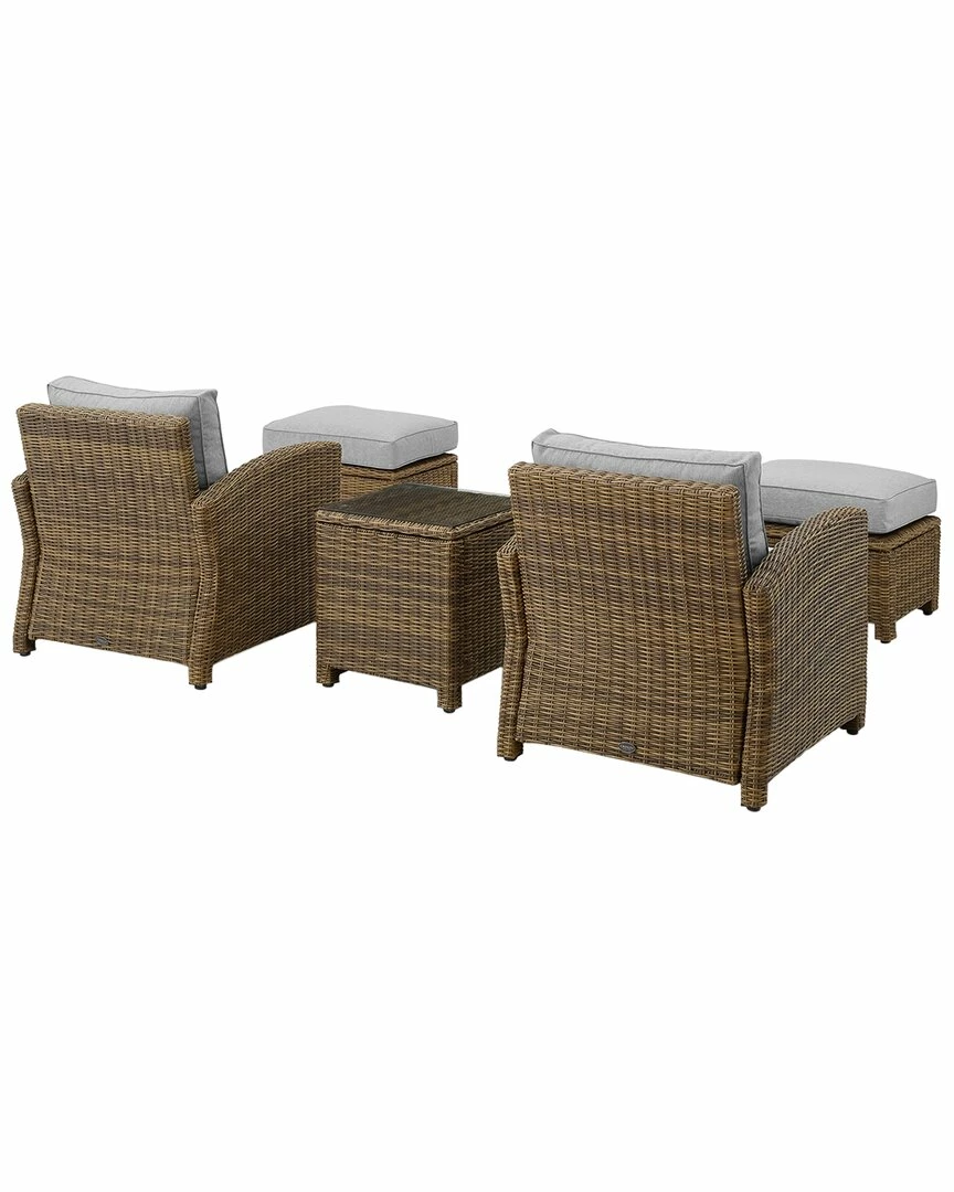 Crosley Bradenton 5Pc Outdoor Wicker Chair Set Home Seating - Image 3