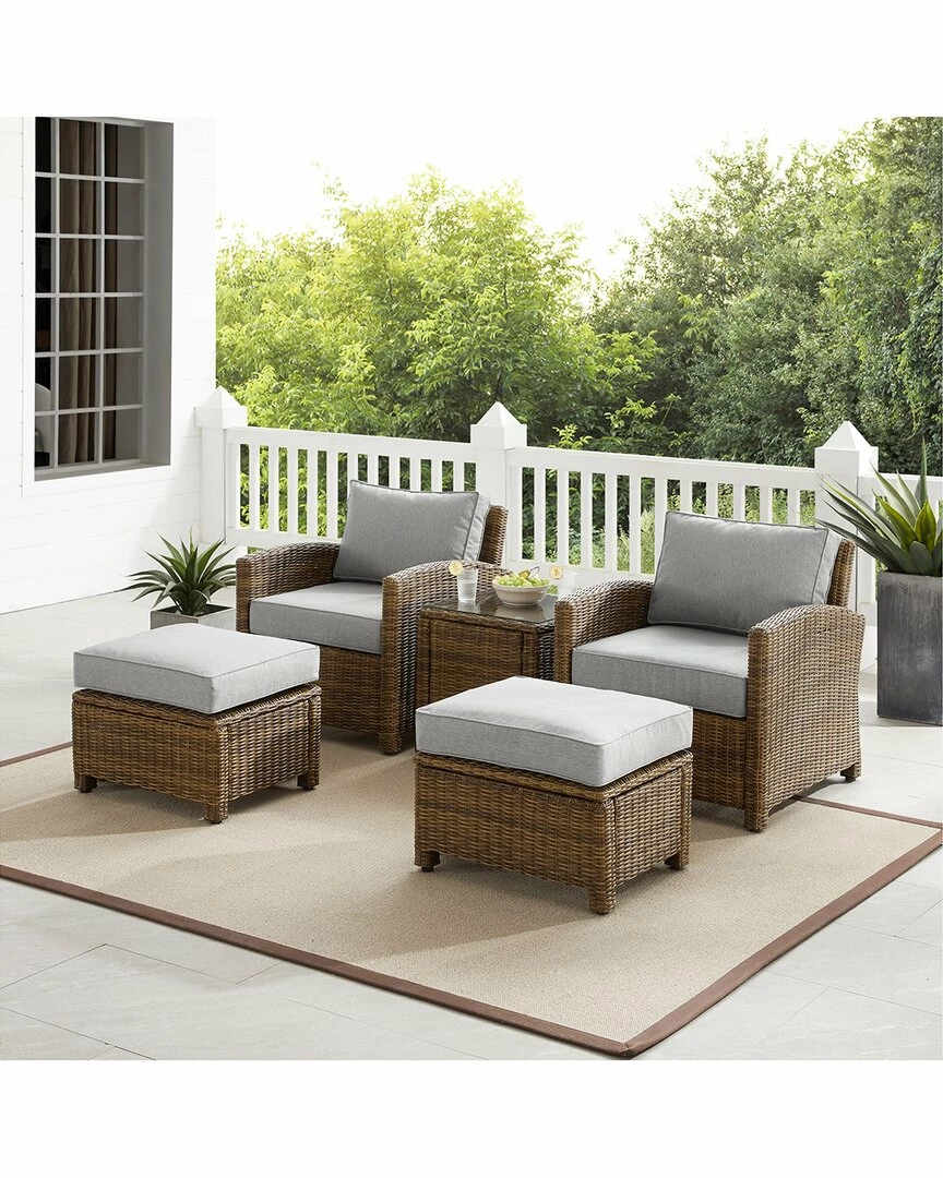 Crosley Bradenton 5Pc Outdoor Wicker Chair Set Home Seating - Image 7