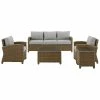 Crosley Bradenton 5Pc Outdoor Wicker Sofa Set Home Seating