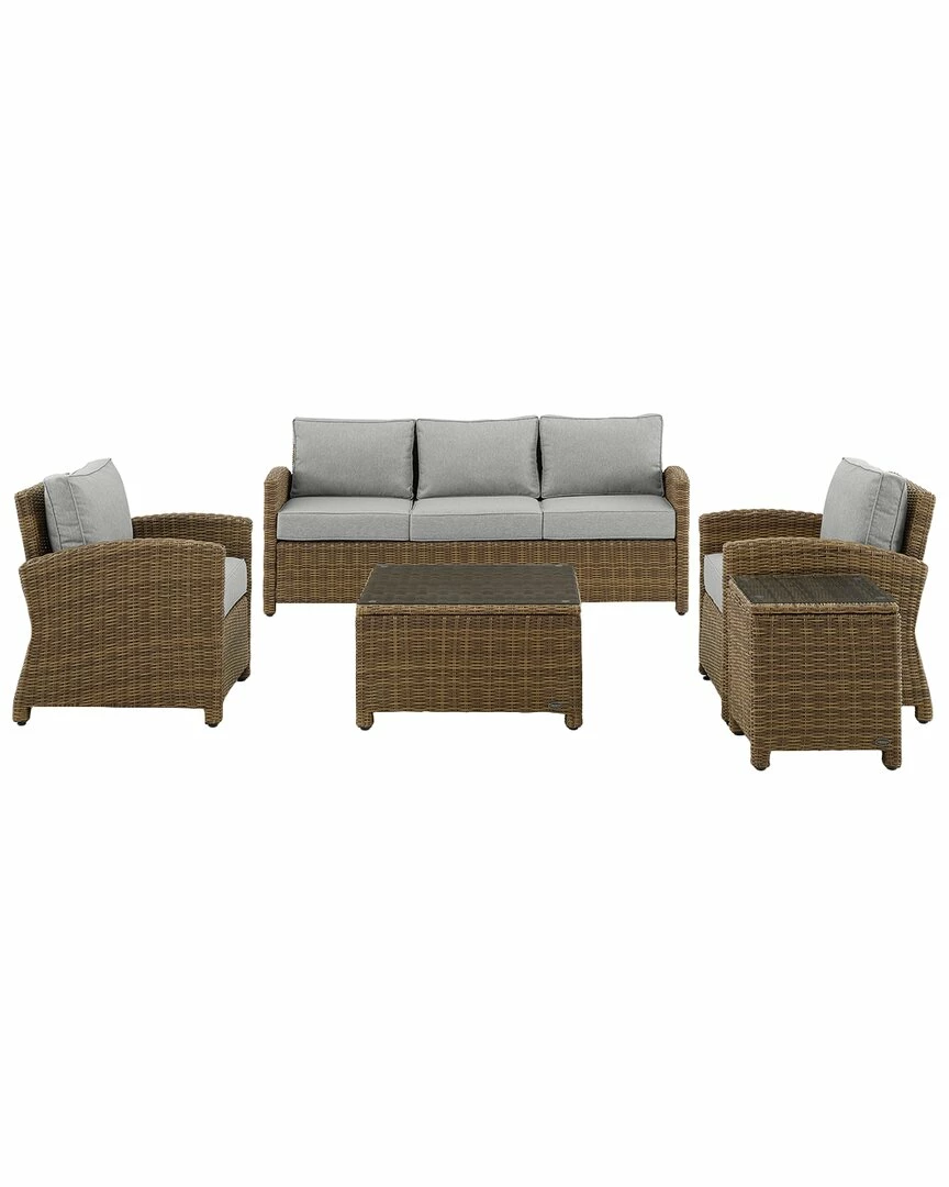Crosley Bradenton 5Pc Outdoor Wicker Sofa Set Home Seating