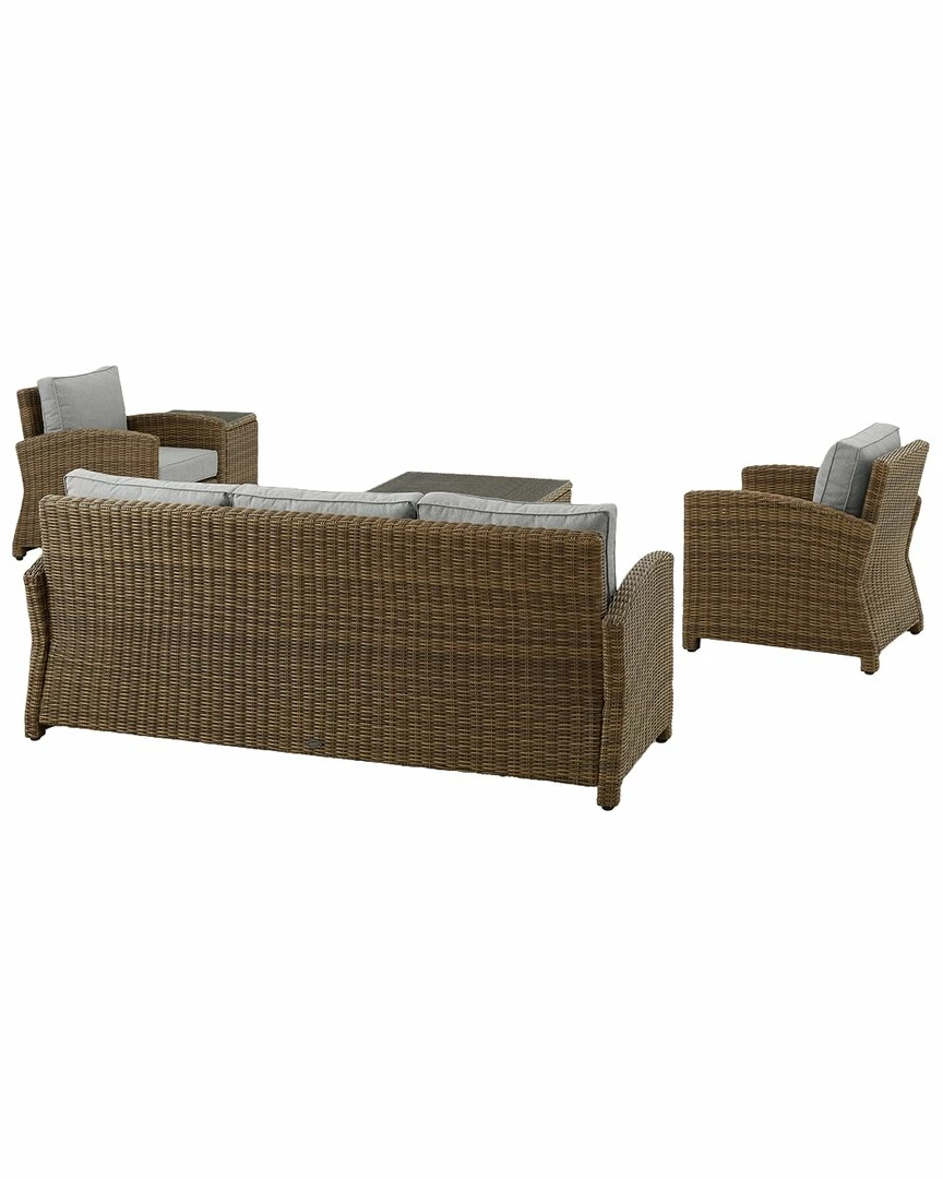 Crosley Bradenton 5Pc Outdoor Wicker Sofa Set Home Seating - Image 3