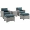 Crosley Bradenton 5Pc Outdoor Wicker Chair Set Home Seating