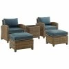 Crosley Bradenton 5Pc Outdoor Wicker Chair Set Home Seating