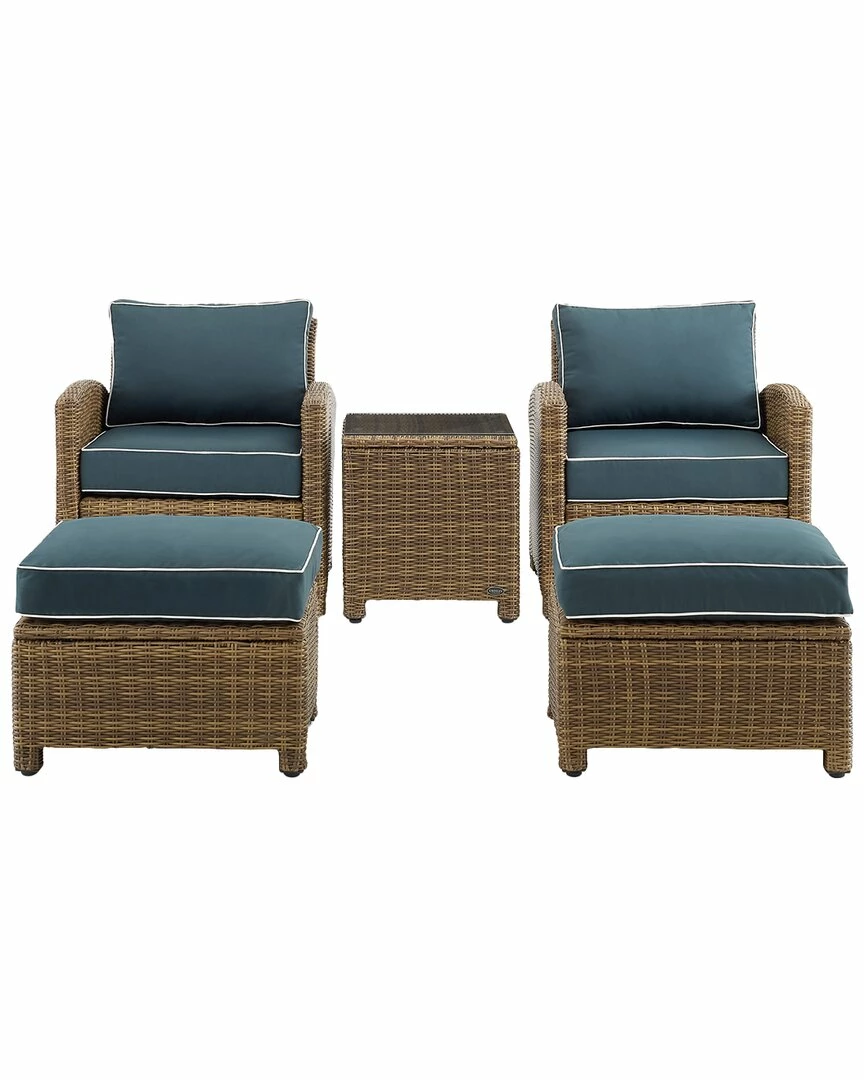 Crosley Bradenton 5Pc Outdoor Wicker Chair Set Home Seating - Image 2