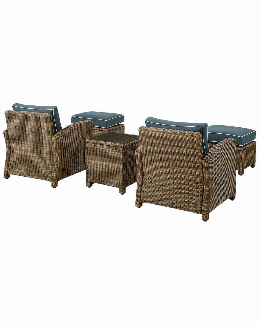 Crosley Bradenton 5Pc Outdoor Wicker Chair Set Home Seating - Image 3