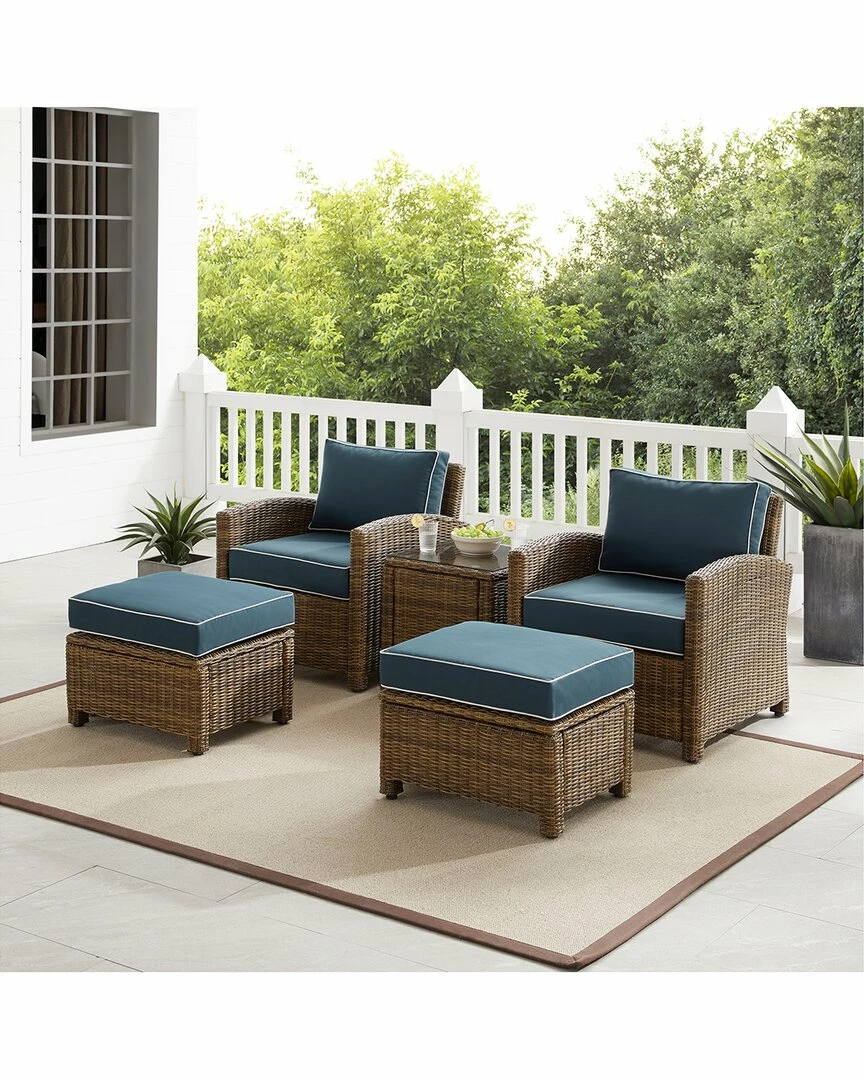 Crosley Bradenton 5Pc Outdoor Wicker Chair Set Home Seating - Image 6