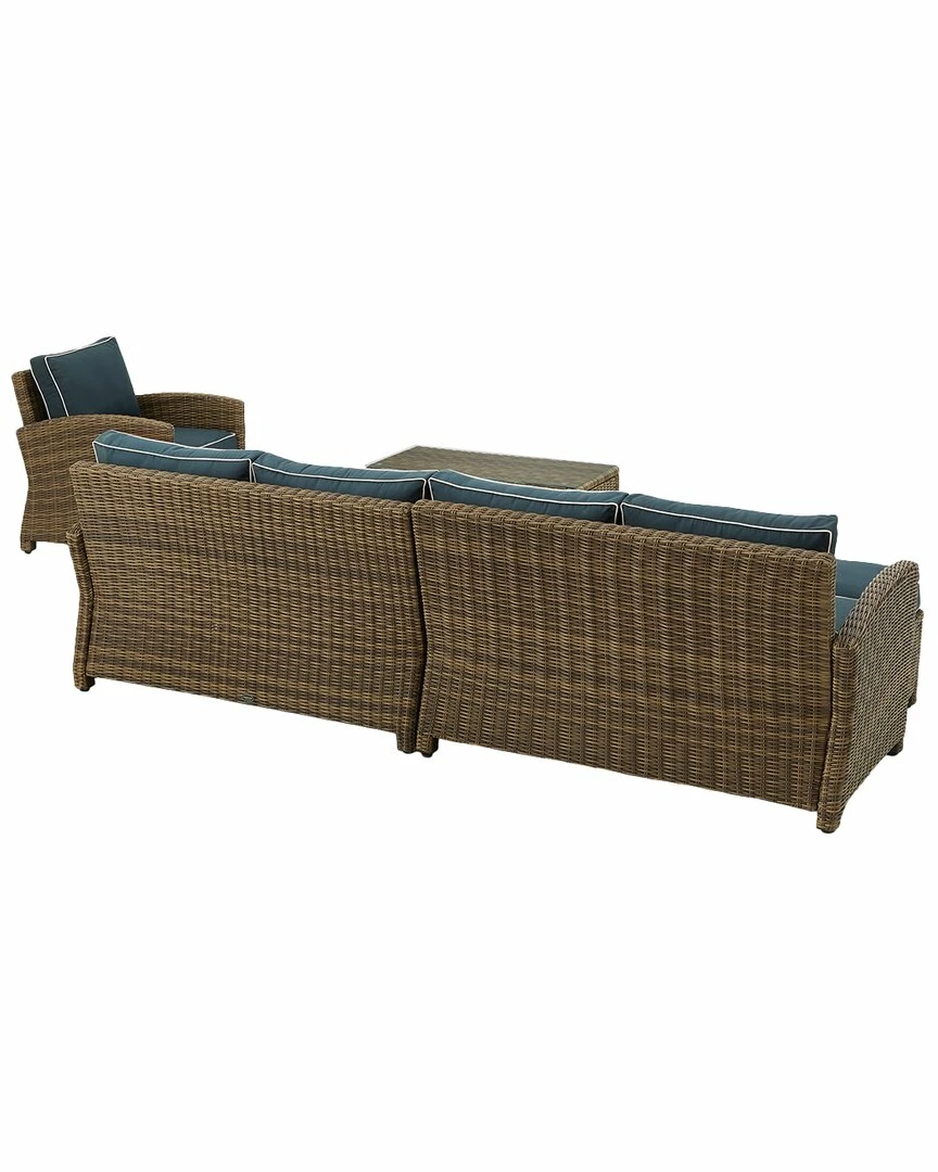 Crosley Bradenton 5Pc Outdoor Wicker Sectional Set Home Seating - Image 3
