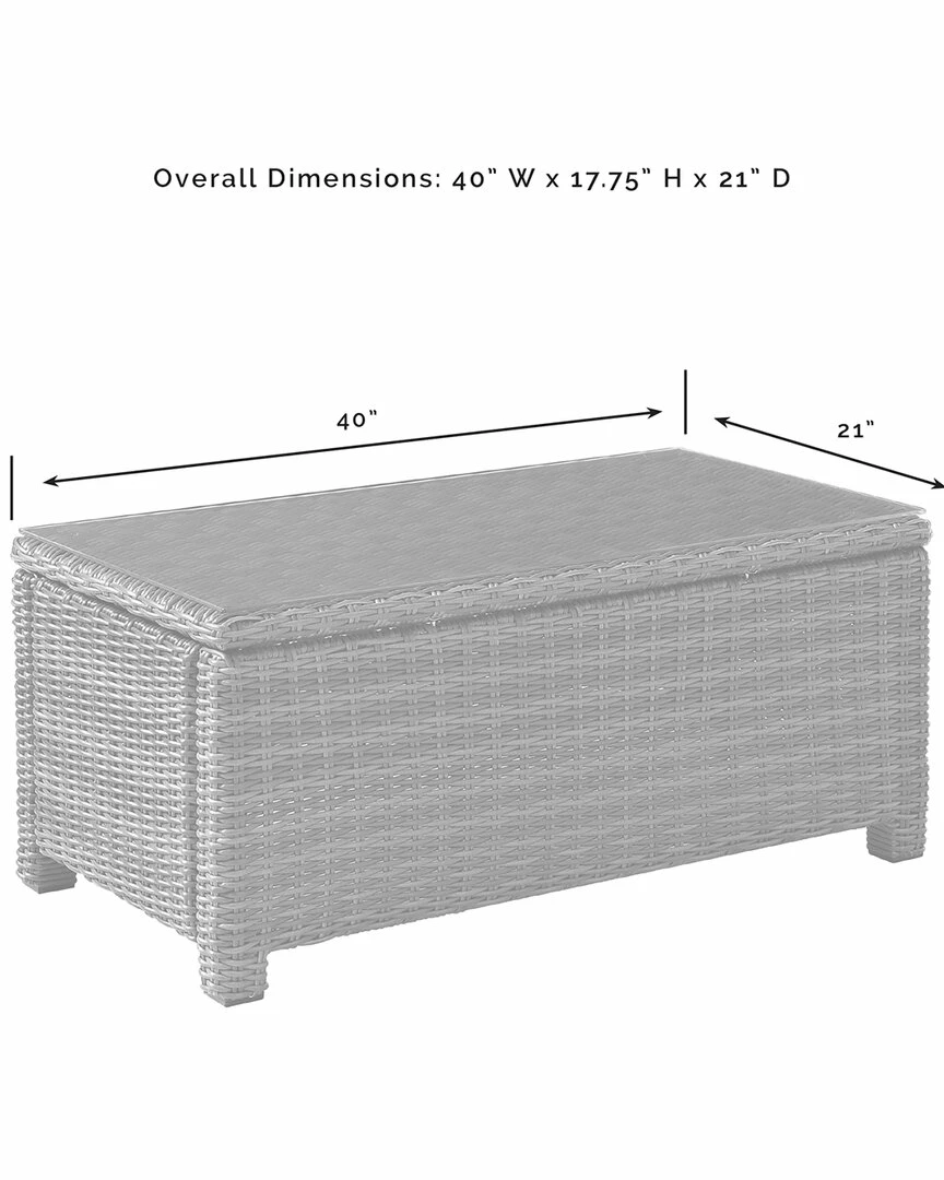 Crosley Bradenton 5Pc Outdoor Wicker Sectional Set Home Seating - Image 6