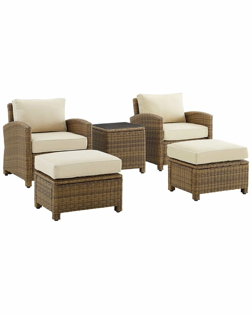 Crosley Bradenton 5Pc Outdoor Wicker Chair Set Home Seating
