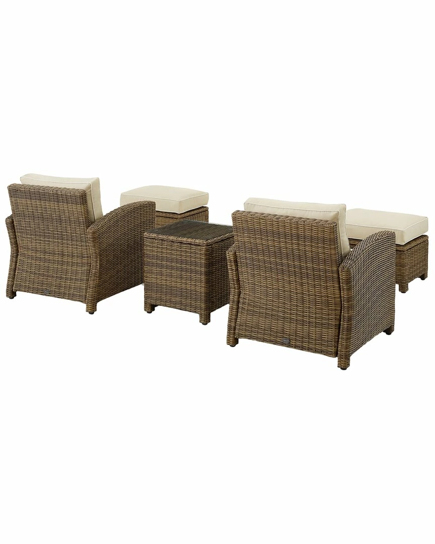 Crosley Bradenton 5Pc Outdoor Wicker Chair Set Home Seating - Image 3