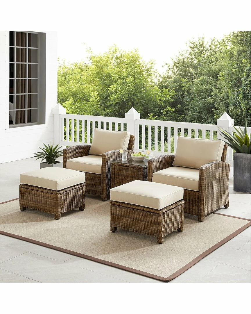 Crosley Bradenton 5Pc Outdoor Wicker Chair Set Home Seating - Image 6