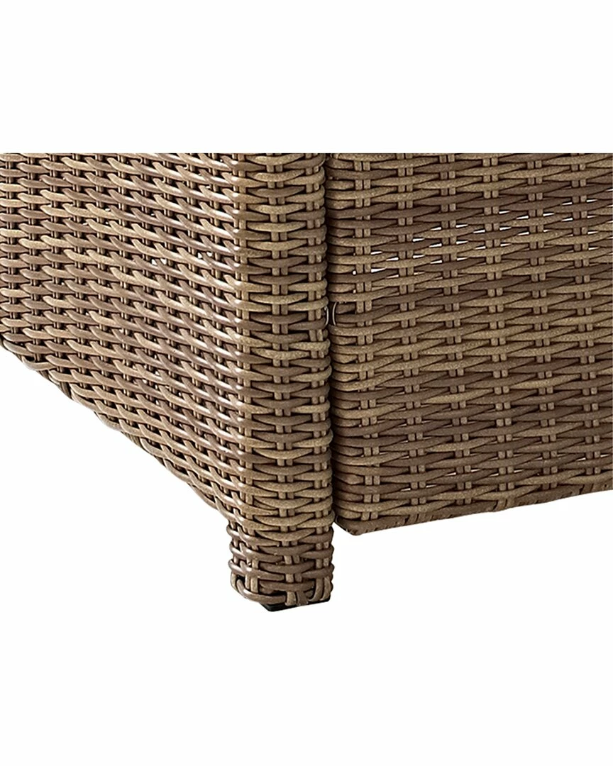 Crosley Bradenton 6Pc Outdoor Wicker Sofa Set W/Fire Table Home Seating - Image 8