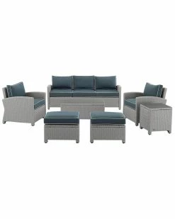 Crosley Bradenton 7Pc Outdoor Wicker Sofa Set Home Seating