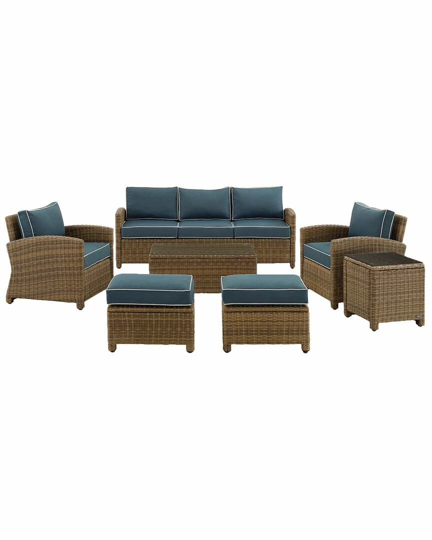 Crosley Bradenton 7Pc Outdoor Wicker Sofa Set Home Seating