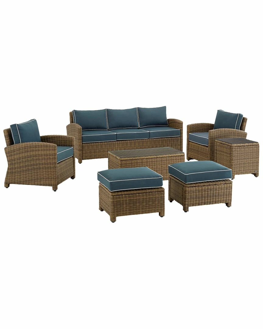 Crosley Bradenton 7Pc Outdoor Wicker Sofa Set Home Seating - Image 2