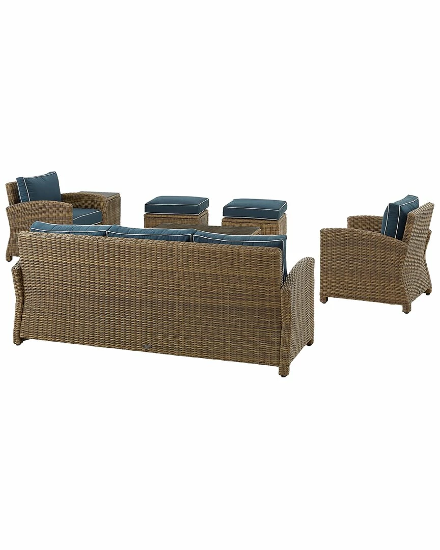 Crosley Bradenton 7Pc Outdoor Wicker Sofa Set Home Seating - Image 3