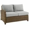 Crosley Bradenton Outdoor Wicker Sectional Left Side Loveseat Home Seating