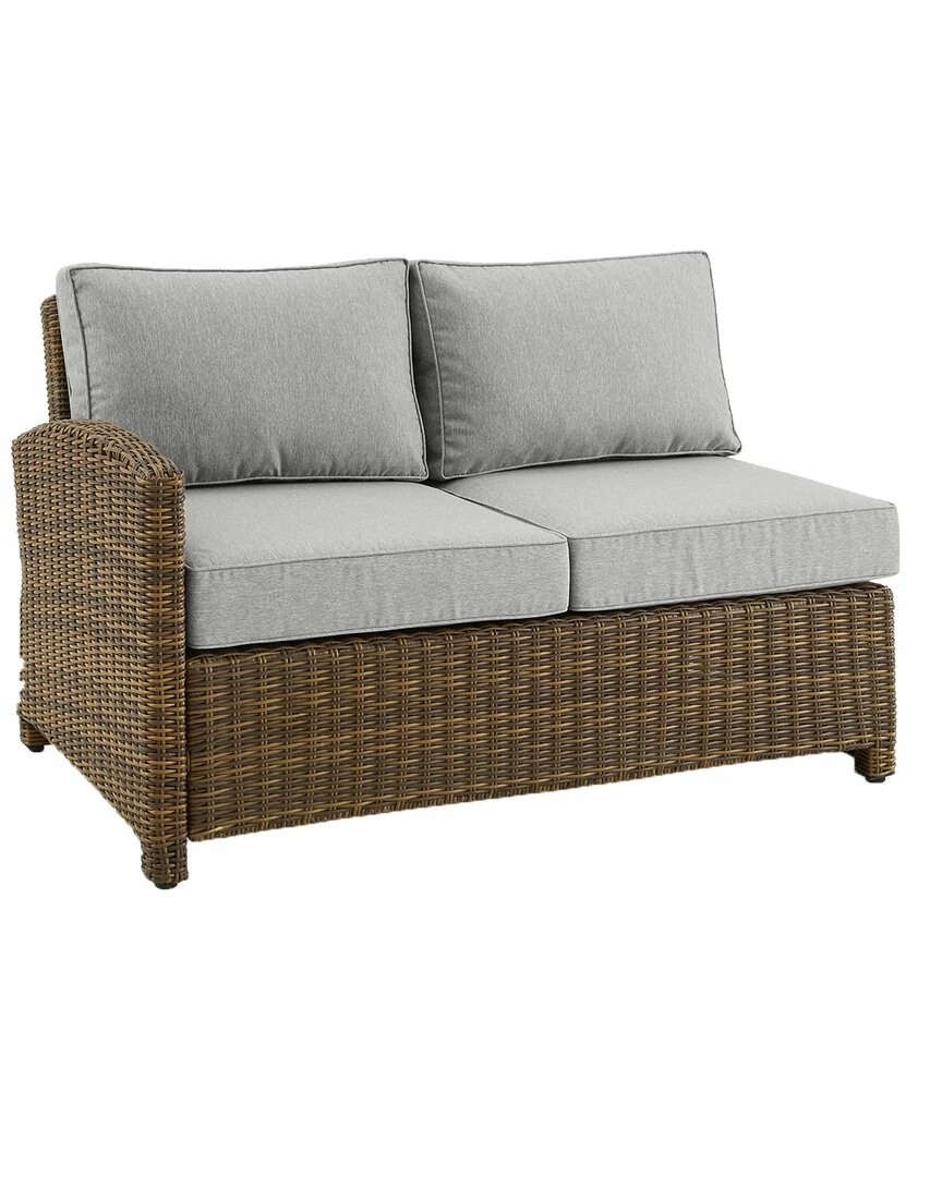 Crosley Bradenton Outdoor Wicker Sectional Left Side Loveseat Home Seating