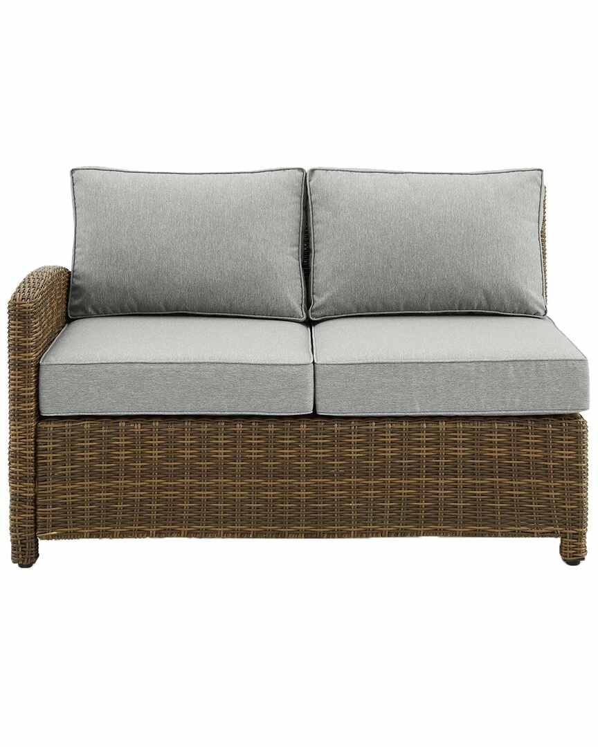 Crosley Bradenton Outdoor Wicker Sectional Left Side Loveseat Home Seating - Image 2
