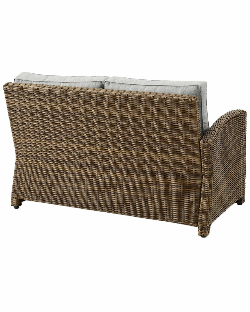 Crosley Bradenton Outdoor Wicker Sectional Left Side Loveseat Home Seating - Image 3