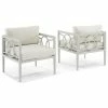 Crosley Ashford 2pc Outdoor Metal Armchair Set Home Seating