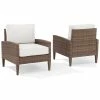 Crosley Capella 2pc Outdoor Wicker Chair Set Home Seating