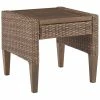 Crosley Capella Outdoor Wicker Side Table Home Seating