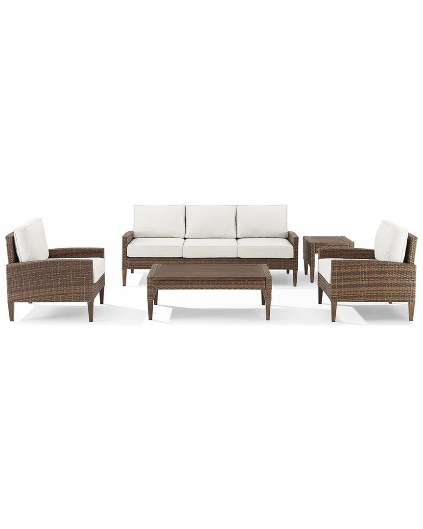 Crosley Capella 5pc Outdoor Wicker Sofa Set Home Seating