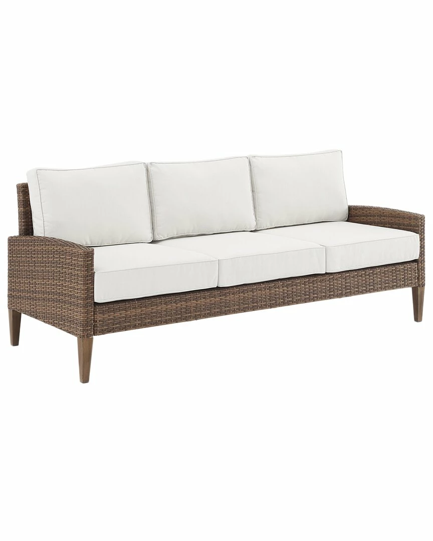 Crosley Capella Outdoor Wicker Sofa Home Seating