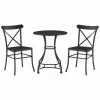 Crosley Furniture Astrid 3Pc Indoor/Outdoor Metal Bistro Set Home Dining Sets