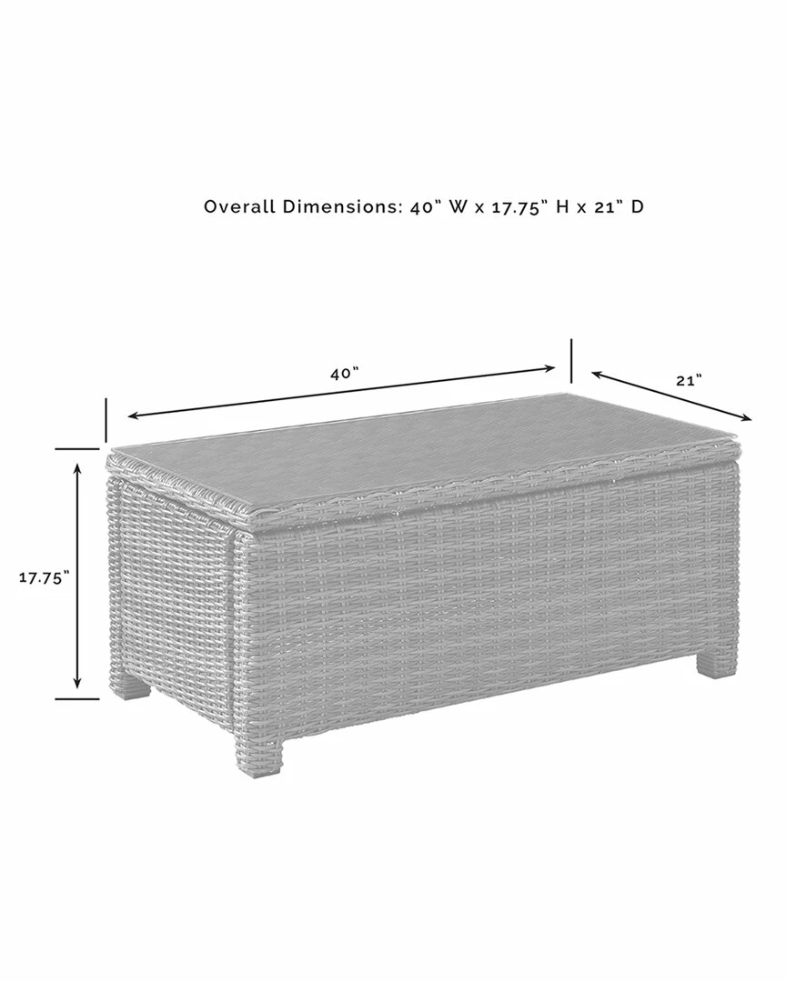 Crosley Furniture Bradenton 4Pc Outdoor Wicker Conversation Set Home Seating - Image 3