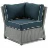 Crosley Furniture Bradenton Outdoor Wicker Sectional Corner Chair Home Seating
