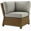 Crosley Furniture Bradenton Outdoor Wicker Sectional Corner Chair Home Seating