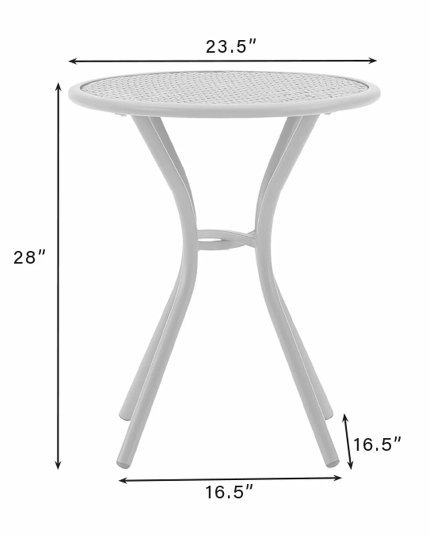 Crosley Furniture Juniper 3pc Indoor/Outdoor Wicker Bistro Set Home Dining Sets - Image 5