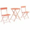 Crosley Furniture Karlee 3Pc Indoor/Outdoor Metal Bistro Set Home Dining Sets
