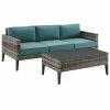 Crosley Furniture Prescott 2Pc Outdoor Wicker Sofa Set Home Seating