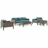 Crosley Furniture Prescott 5Pc Outdoor Wicker Sofa Set Home Seating