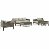 Crosley Furniture Prescott 5Pc Outdoor Wicker Sofa Set Home Seating