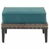 Crosley Furniture Prescott Outdoor Wicker Ottoman Home Seating