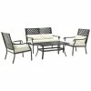 Crosley Alistair 4Pc Outdoor Metal Conversation Set Home Seating