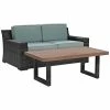 Crosley Beaufort 2pc Outdoor Wicker Chat Set Home Seating