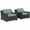 Crosley Beaufort 2pc Outdoor Wicker Chair Set Home Seating