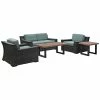 Crosley Beaufort 5pc Outdoor Wicker Conversation Set Home Seating