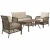 Crosley Furniture Tribeca 4pc Outdoor Wicker Set Home Seating