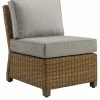 Crosley Furniture Bradenton Outdoor Wicker Sectional Center Chair Home Seating