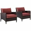 Crosley Kiawah 2pc Outdoor Wicker Chair Set Home Seating