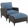 Crosley Kiawah 2pc Outdoor Wicker Chair Set Home Seating