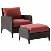 Crosley Kiawah 2pc Outdoor Wicker Chair Set Home Seating