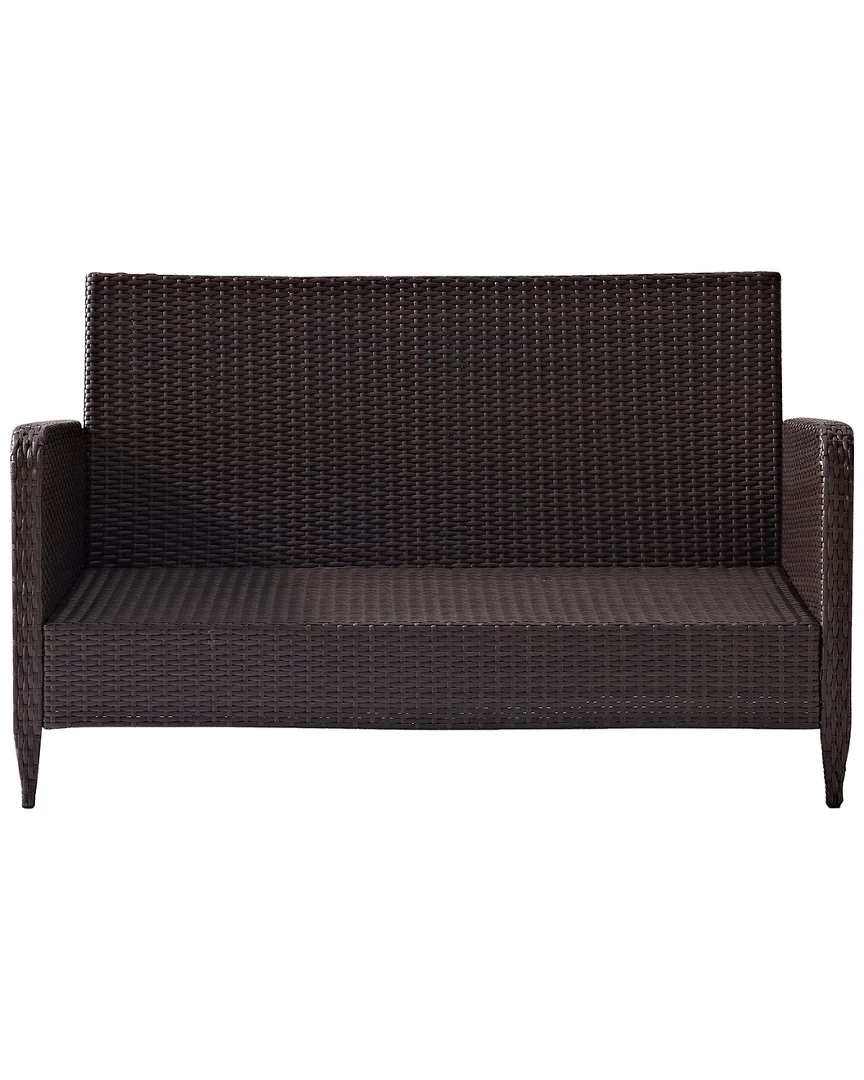 Crosley Kiawah Outdoor Wicker Loveseat Home Seating - Image 2